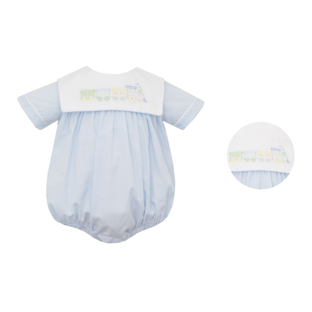 Anavini Boys Embroidered Train Bubble