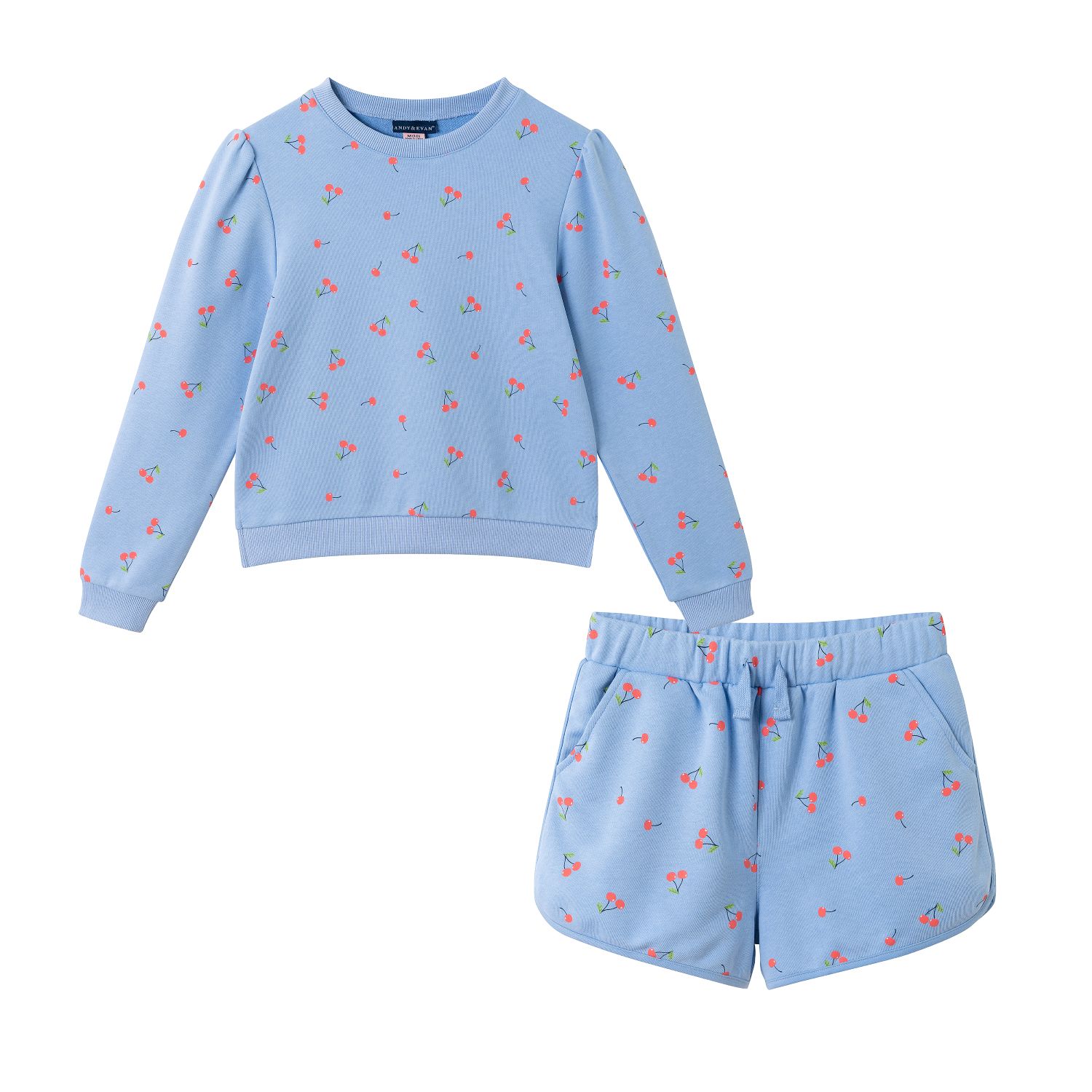 Andy & Evan Short Set Purple Cherry / 7/8 Andy & Evan Girls Purple Cherry Short Set