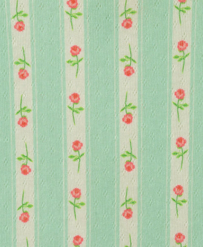Andy & Evan Girls Sleepwear Andy & Evan Green Floral Rosette Pointelle Lounge Set