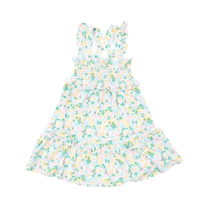 Angel Dear Color Fill Daisies Smocked Ruffled Tiered Sundress