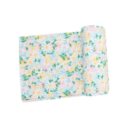 Angel Dear Color Fill Daisies Swaddle Blanket