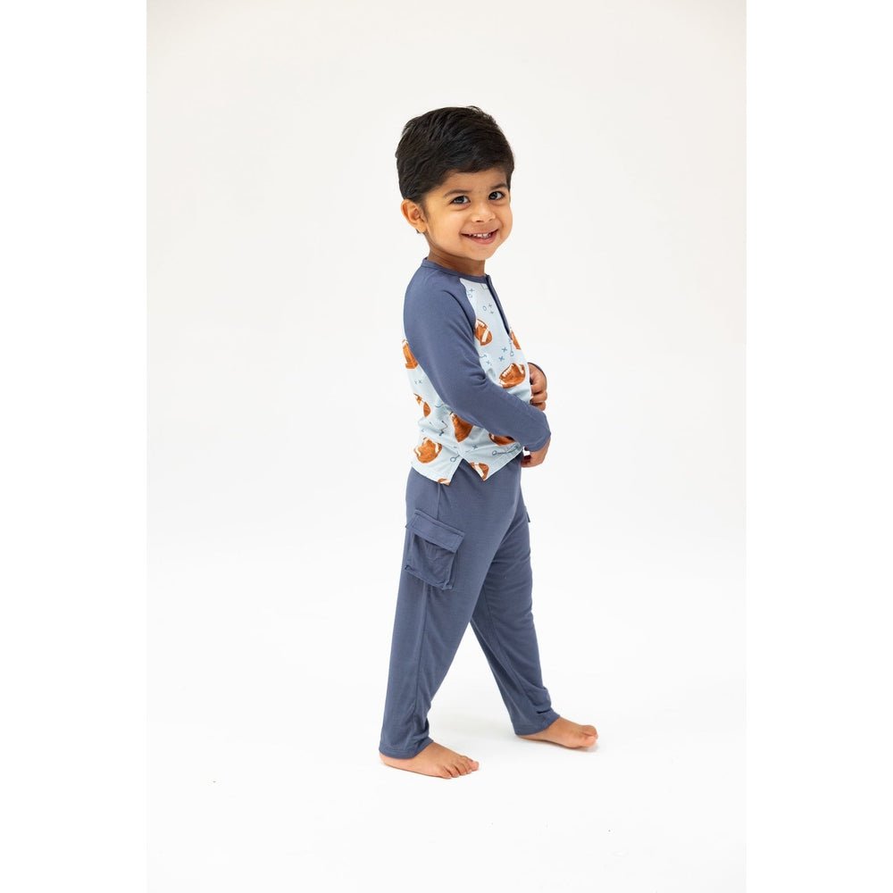 Angel Dear Boys Apparel / Outfits / Toddler Angel Dear Footballs Blue Pant Set