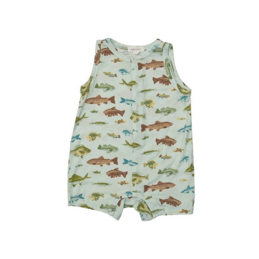 Angel Dear Apparel & Gifts 3-6 Mo / Freshwat Angel Dear Freshwater Fish Shortie Romper