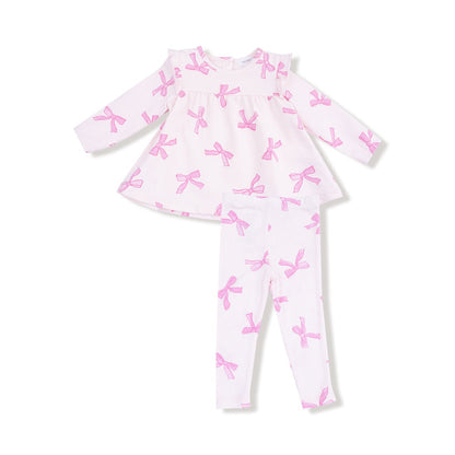 Angel DearAngel Dear Pretty Bows French Terry Legging SetBabysupermarket
