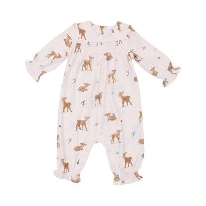 Angel Dear Girls Apparel / Playsets / Infant 3-6 Mo / Pink Angel Dear Soft Deer Smocked Romper