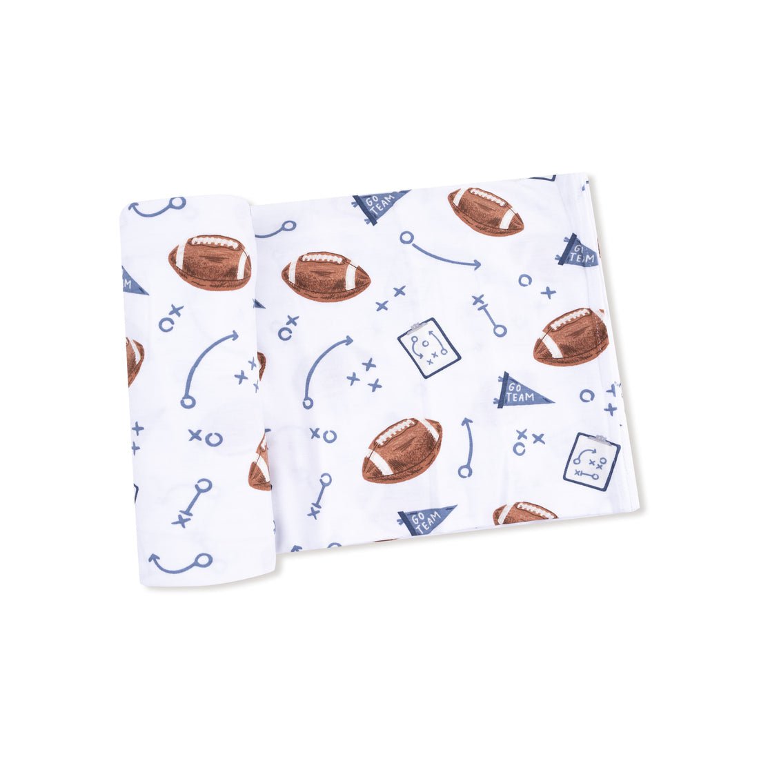 Angel Dear Angel Dear Touchdown Time Navy Swaddle Blanket