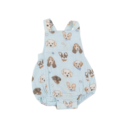 Angel Dear Vintage Puppy Faces Retro Sunsuit