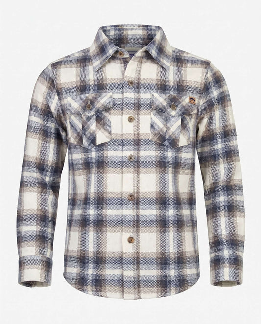 Appaman Boys Shirts 5 / Off White Plaid Appaman Boys Flannel Shirt - Off White Plaid