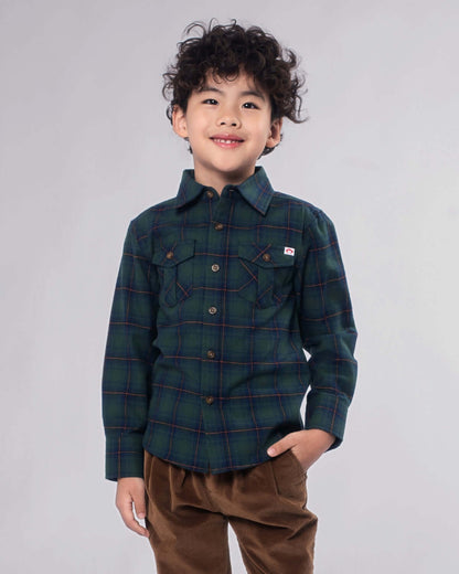 Appaman Appaman Flannel Shirt - Blue/Green Plaid