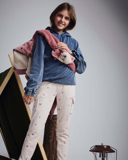 Appaman Appaman Girls Cozy Cargo Jogger - Heather Oatmeal