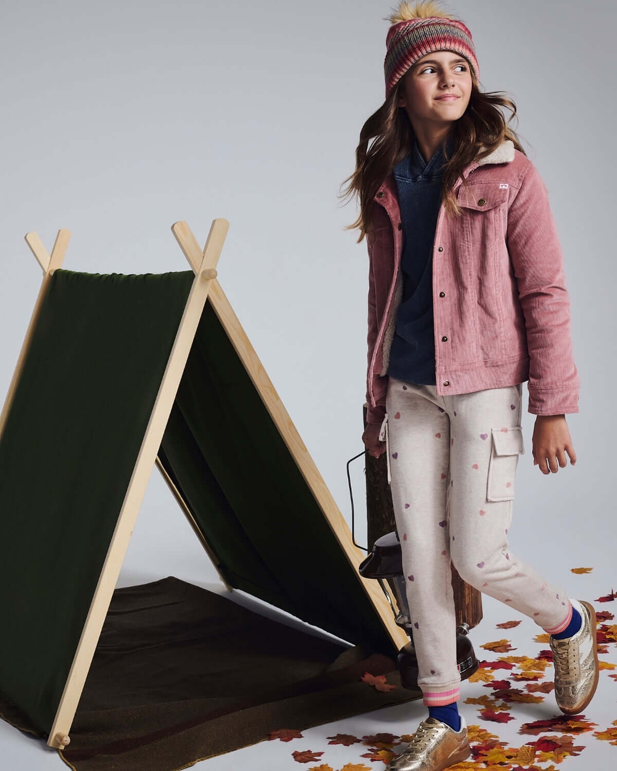 Appaman Appaman Girls Cozy Cargo Jogger - Heather Oatmeal