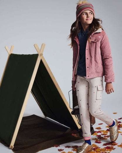 Appaman Appaman Girls Cozy Cargo Jogger - Heather Oatmeal