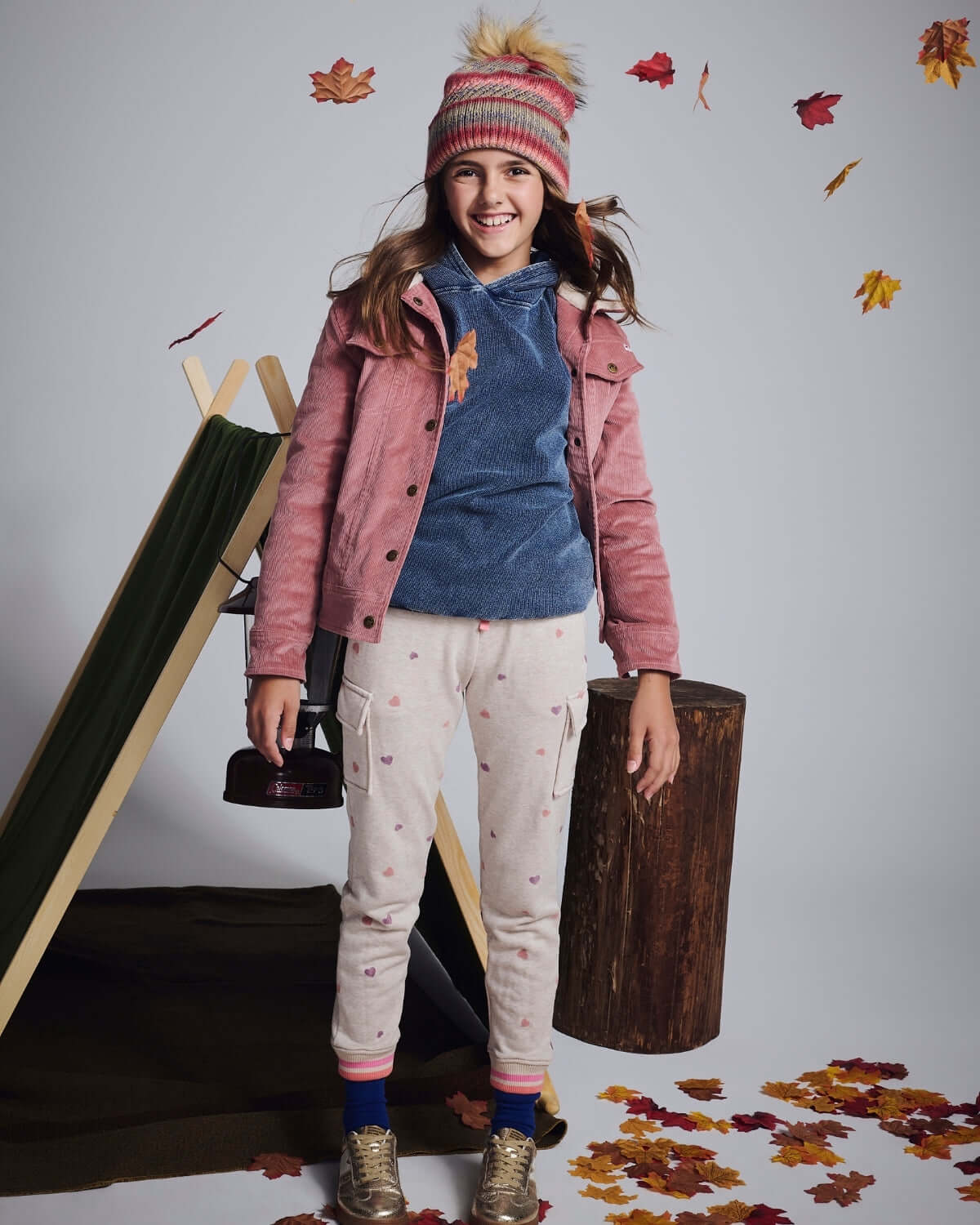 Appaman Appaman Girls Cozy Cargo Jogger - Heather Oatmeal