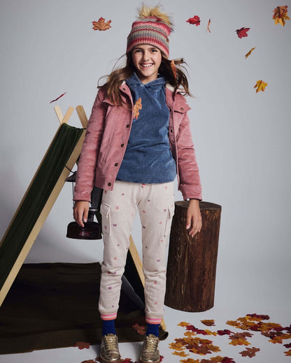 Appaman Appaman Girls Cozy Cargo Jogger - Heather Oatmeal
