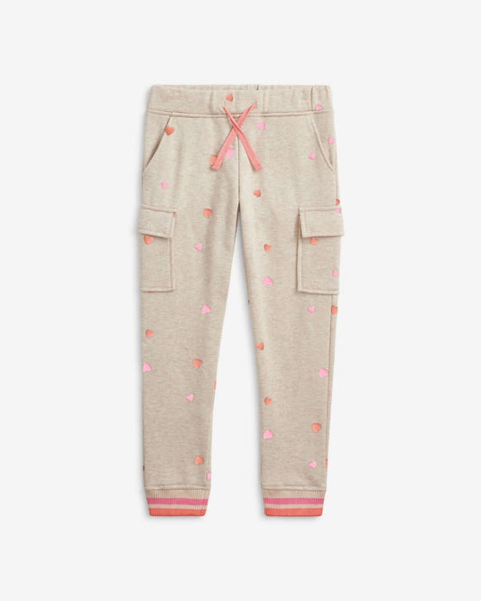 Appaman Heather Oatmeal / 5 Appaman Girls Cozy Cargo Jogger - Heather Oatmeal