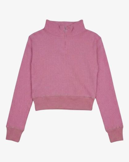 Appaman Girls Vanna Half Zip Sweater - Dusty Pink