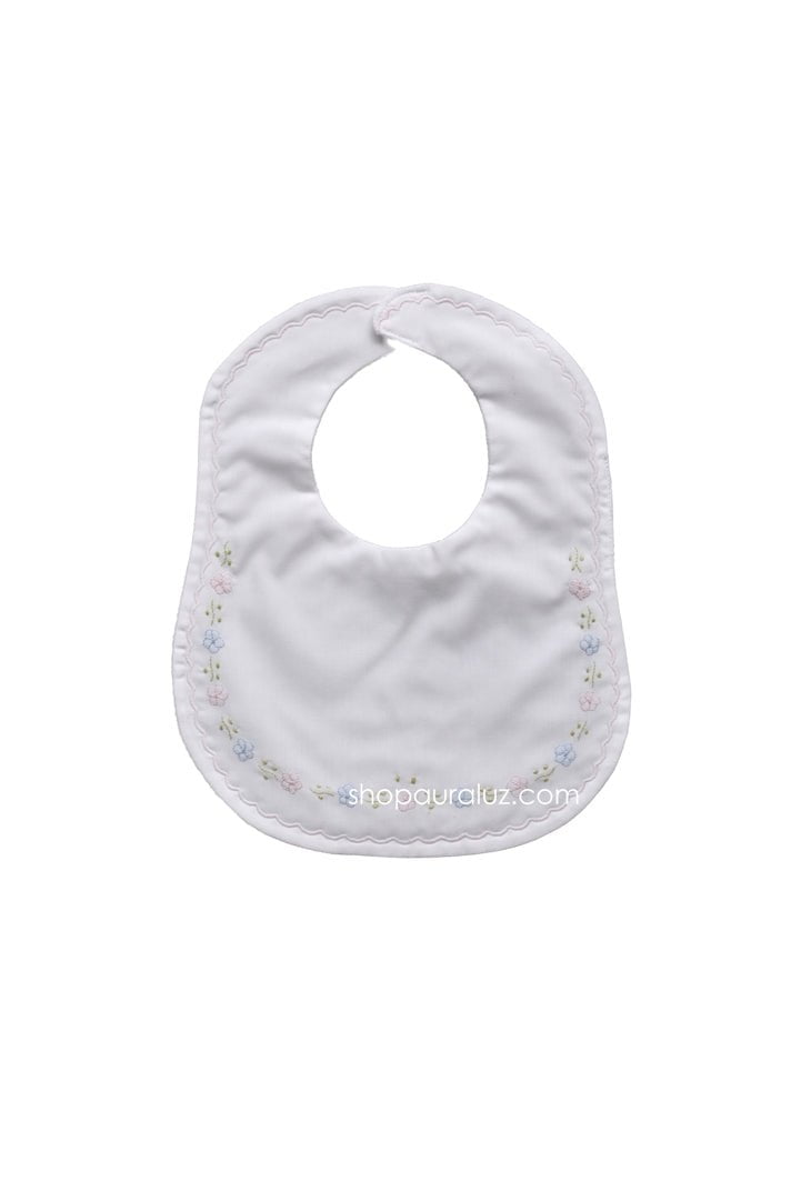 Auraluz General WP Auraluz Flowers Bib with Scallop Stitching