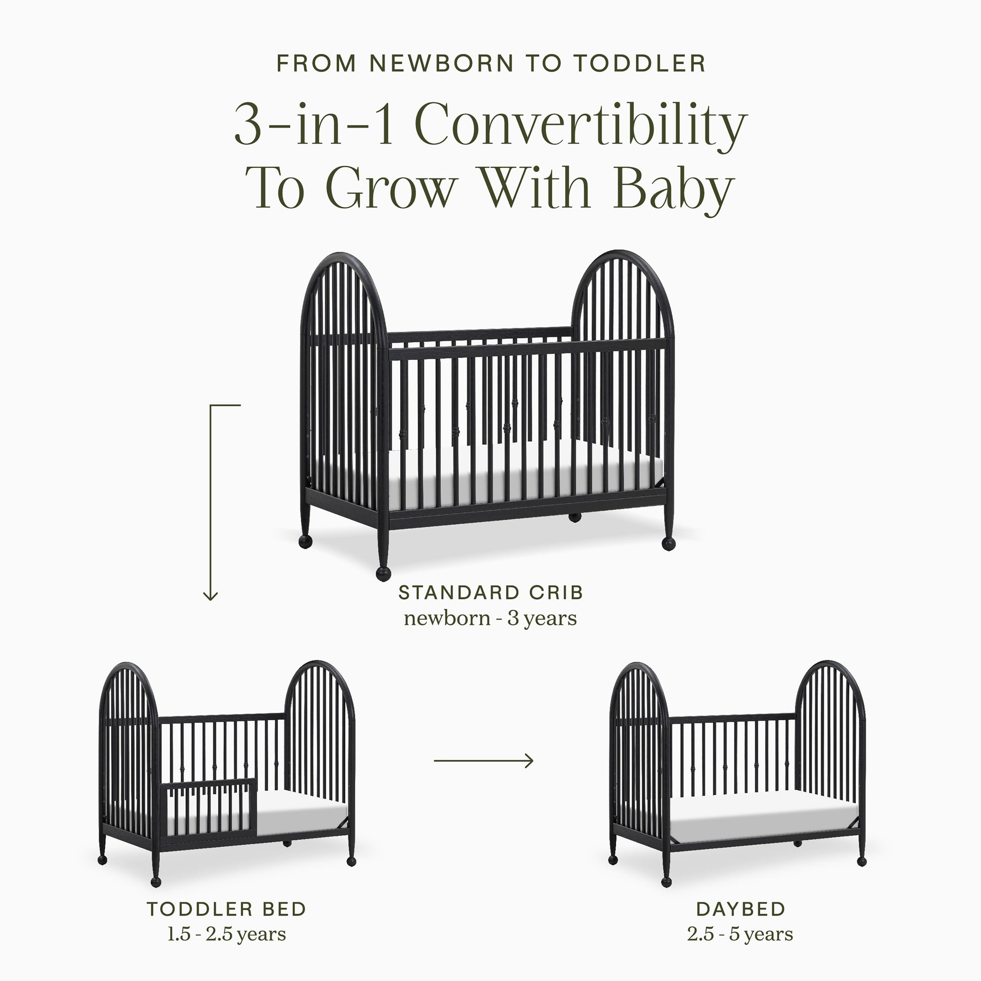 Namesake Alouette 3-in-1 Convertible Spindle Crib