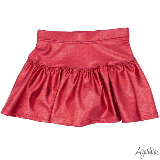 Azarhia Gathered Skort - Maroon Shimmer