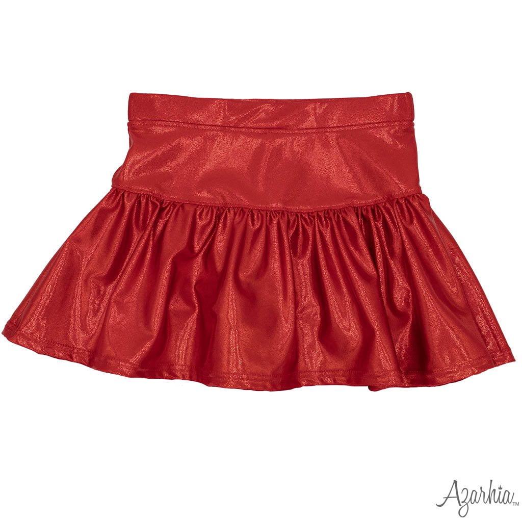 Azarhia Gathered Skort - Red Shimmer
