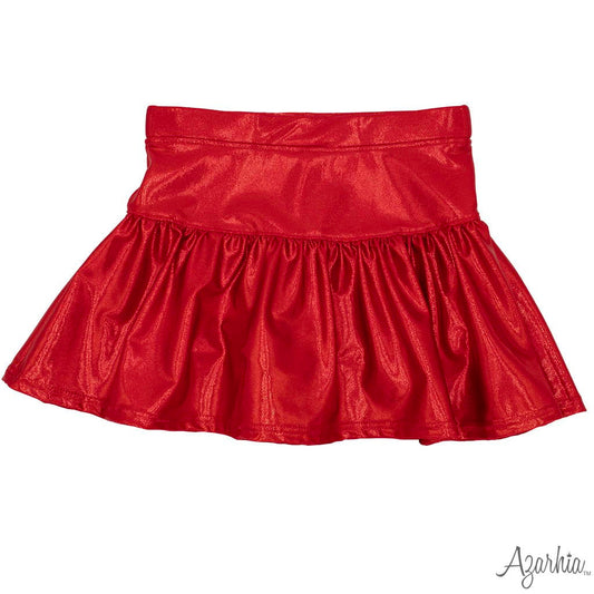 Azarhia Gathered Skort - Red Shimmer