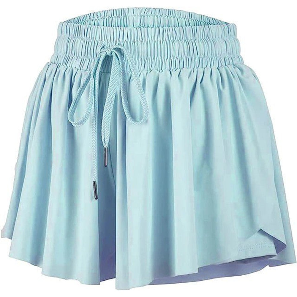 Azarhia Girls Butterfly Flowy Short Light Blue