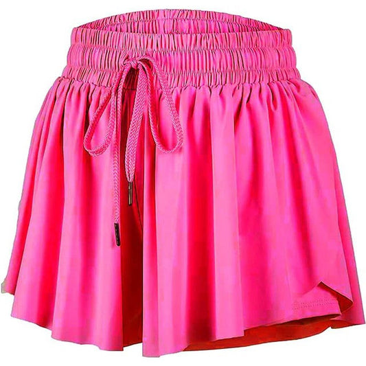 Azarhia Girls Butterfly Flowy Short - Neon Pink