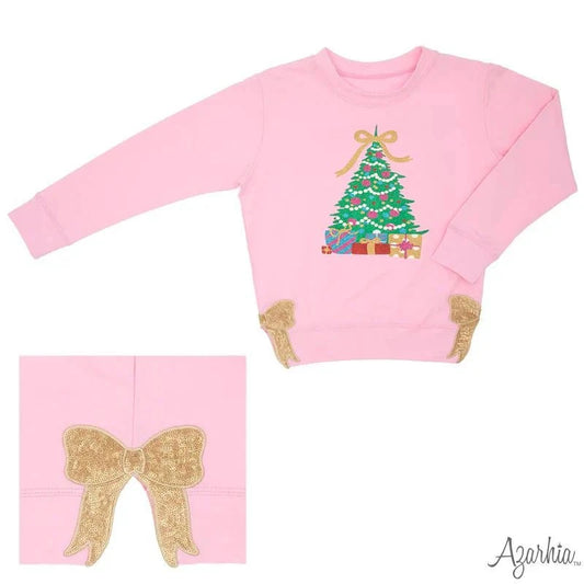 Azarhia Girls Christmas Tree Shirt