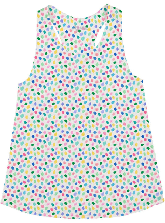 Azarhia LLC Girls Apparel / Shirts / Kids Multicolor / 3 Toddler Azarhia Girls Ditsy Dots Printed Tank