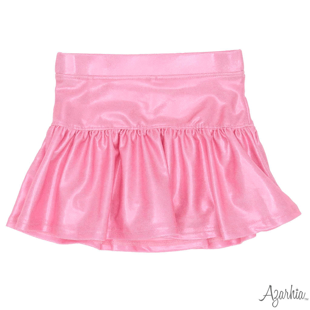 Azarhia LLCAzarhia Girls Gathered Skort - Pink ShimmerBabysupermarket