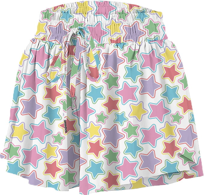 Azarhia LLCAzarhia Girls Happy Stars Butterfly ShortsBabysupermarket