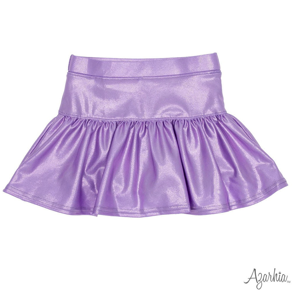 Azarhia LLC Lavender / 3 Toddler Azarhia Girls Lavender Shimmer Gathered Skort