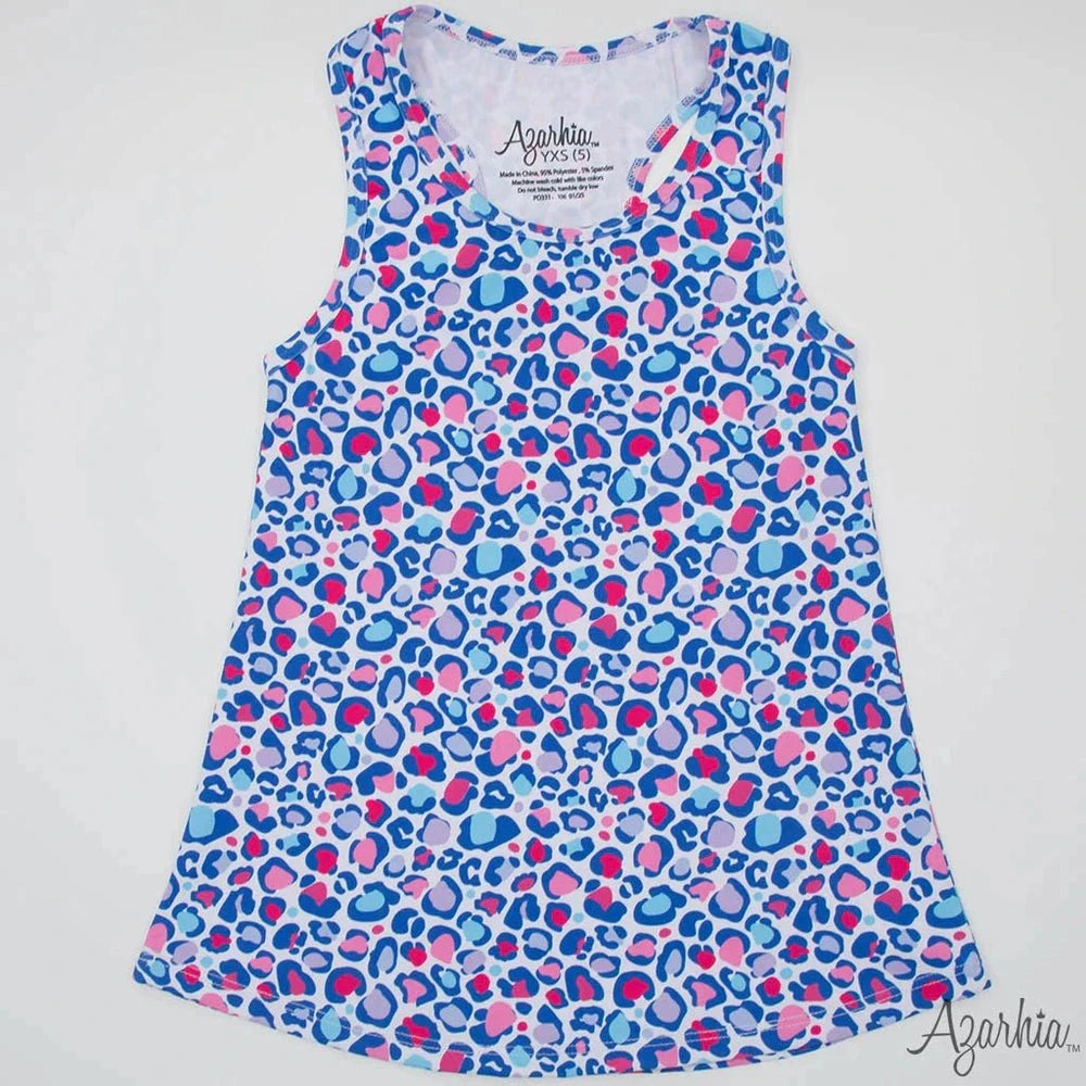 Azarhia Girls Leopard Chic Racer Back Tank