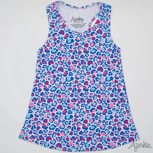 Azarhia Girls Leopard Chic Racer Back Tank