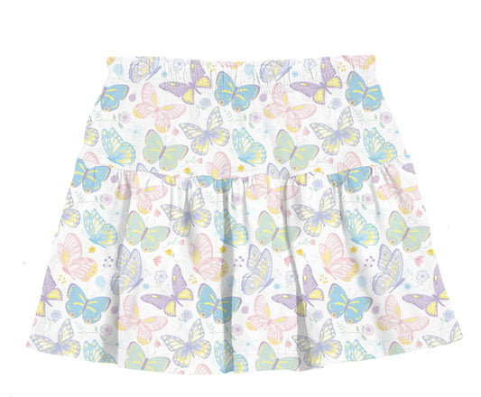 Azarhia LLC Girls Apparel / Shirts / Kids Multicolor / 3 Toddler Azarhia Girls Pretty Butterflies Gathered Skort