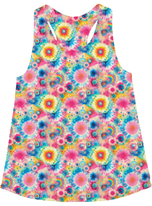 Azarhia LLC Girls Apparel / Shirts / Kids Multicolor / 3 Toddler Azarhia Girls Rainbow Tie Dye Printed Tank