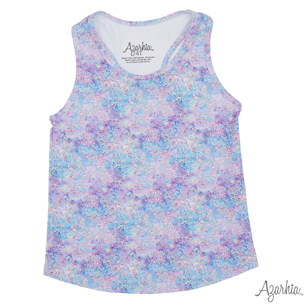 Azarhia LLC Girls Apparel / Shirts / Kids Sapphire Gem / 3 Toddler Azarhia Girls Sapphire Gem Printed Tank