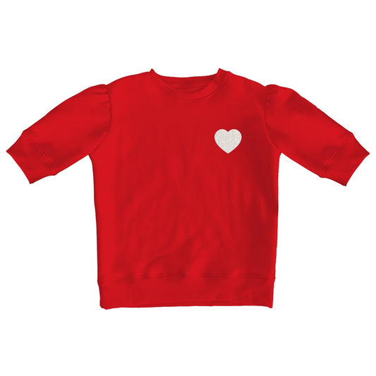Azarhia LLC Red / 3 Toddler Azarhia Girls Sequin Heart Holly Shirt