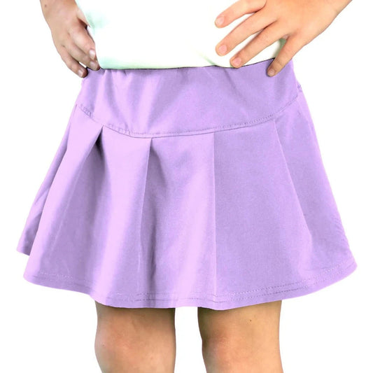 Azarhia Girls Solid Lavender Tennis Skort