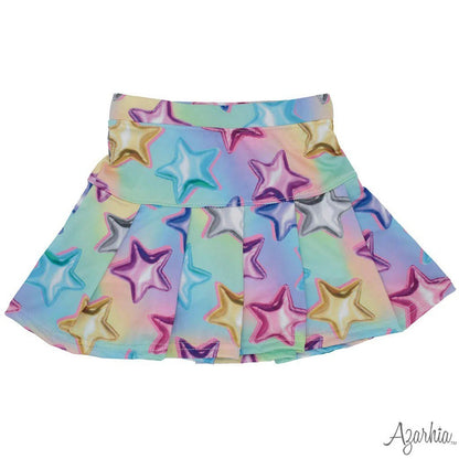 Azarhia Girls Tennis Skort Metallic Stars