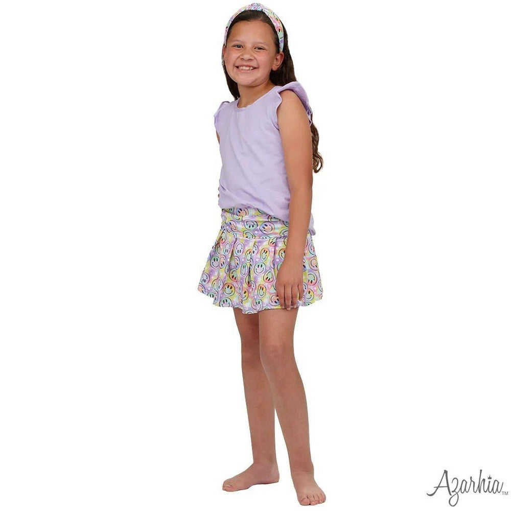 Azarhia Girls Tennis Skort Smiles and Stars