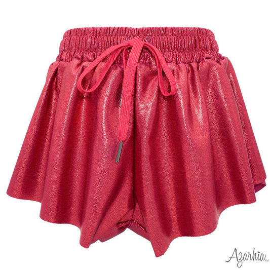 Azarhia Shimmer Butterfly Short - Maroon