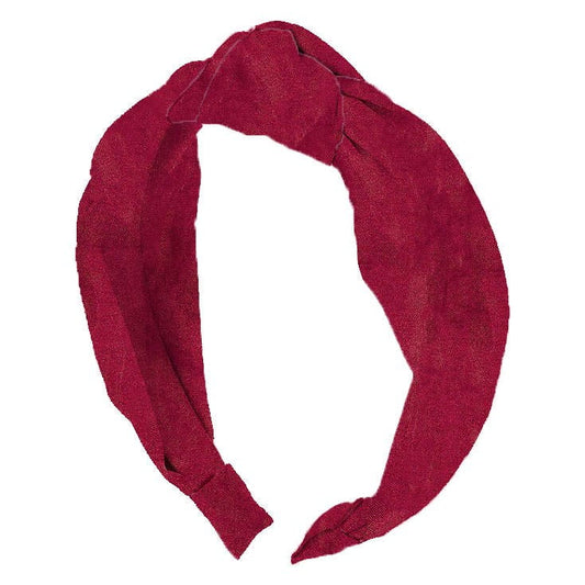 Azarhia Top Knot Headband - Maroon Shimmer