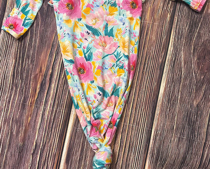 Rockin Royalty Girls Sunlit Poppy Knotted Gown
