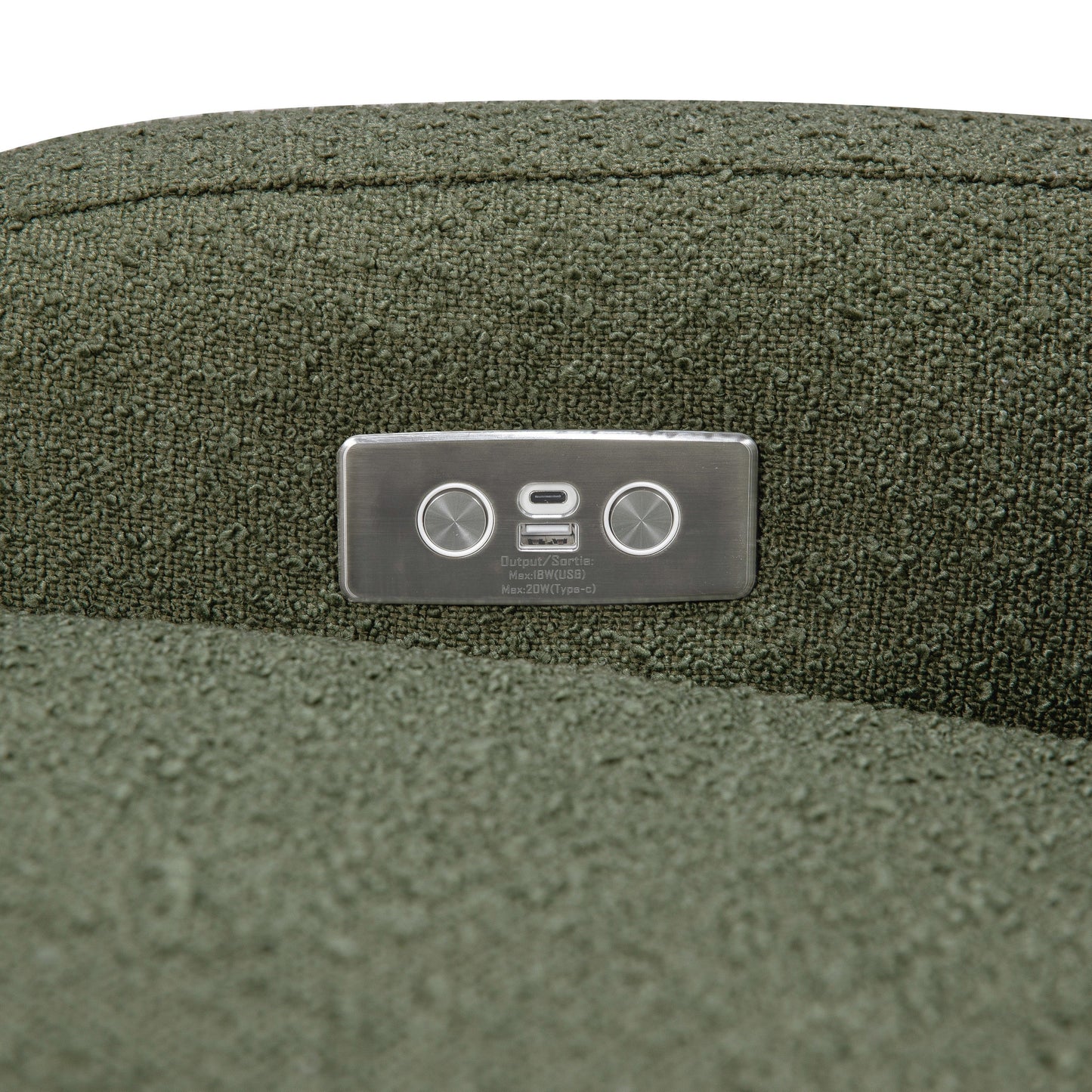 Babyletto Nami Electronic Recliner and Swivel Glider Recliner with USB port