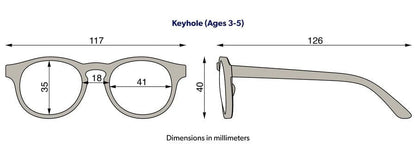Babiators Apparel & Gifts Babiators Orig. Keyhole: Jet Black | Smoke Lens | 3-5yr