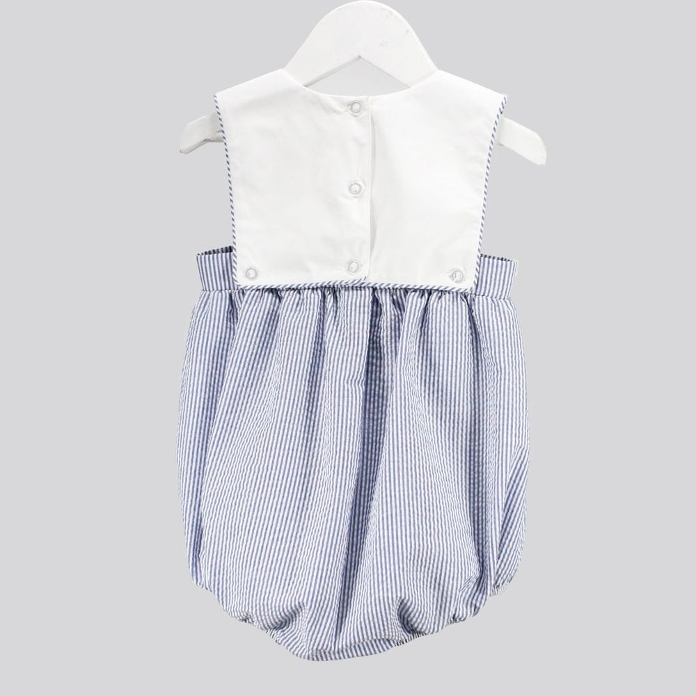 Baby Blessings Baby Blessings Boys Blue Gingham Straps Joseph Bubble