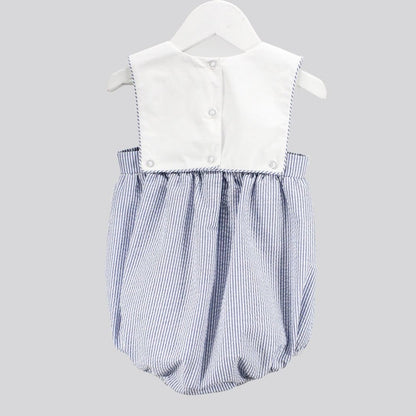 Baby Blessings Baby Blessings Boys Blue Gingham Straps Joseph Bubble