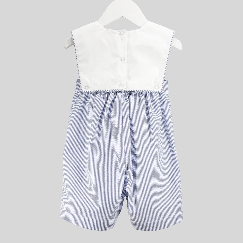 Baby Blessings Baby Blessings Boys Blue Gingham Straps Joseph Jon Jon