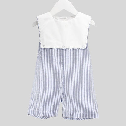 Baby Blessings Blue / 2 Toddler Baby Blessings Boys Blue Gingham Straps Joseph Jon Jon